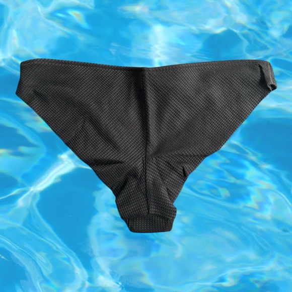 Aerie Black Textured Swim Bottom - Picture 3 of 4
